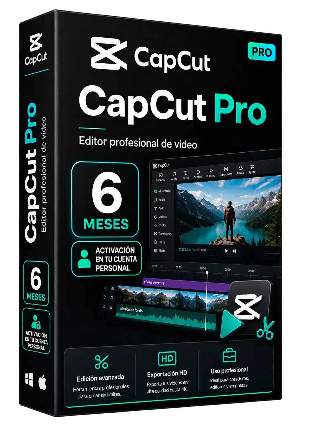 CapCut Pro 6 Meses – Activación en tu Cuenta Personal